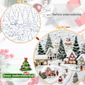 Miniatyrbild 4 av 5: Broderikit för Jul, DIY Broderi Nålkonst Kit för Nybörjare Vuxna, Handsömnad Hantverkskit