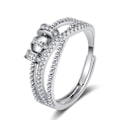Miniatyrbillede 1 af 3: Fidget Ring til datter - Sølv Spinner Ring med kubisk zirkonia