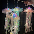 Miniatyrbillede 3 af 5: 5 stk. Jellyfish Natlampe Bærbar Blomsterlampe Hængende Jellyfish Lys til Soveværelse Værelse Atmosfære