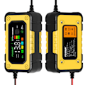 Miniatyrbillede 3 af 3: Bilbatterioplader 12V motorcykeloplader stor skærm farvedisplay batteri FOXSUR 7A reparationsoplader