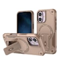 Miniatyrbild 1 av 5: Fyrhörns anti-fall magnetiskt osynligt stativ mobilskal lämpligt för iPhone1516promax Desert Gold iPhone16plus