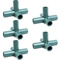 5 x 16mm växthusramskopplingar, 5-vägs PVC-hörnkopplingar