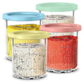 Miniatyrbillede 1 af 5: Erstatning for Ninja Creami Deluxe-beholdere og låg, 4-pak, kompatible med Ninja Creami 11-i-1 NC501 NC500-serien Deluxe ismaskine, 710 ml Del...