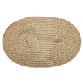 Pikkukuva 1 / 5: Soikeat punotut tabletit 30*45cm pöytätabletit ruokapöytiin, luonnonmukaiset kudotut lämmönkestävät tabletit (soikea beige)