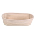 Miniatyrbillede 1 af 5: Håndlavet Ubleget Naturlig Rattan Hævekurv Dej Brødbagesæt, 27,5x14x8cm