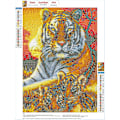 Pikkukuva 2 / 5: Sunset Tiger Eläin Timanttitaidepakkaus (aikuisille), Timanttimaalauspakkaus (aikuisille), Täysi pyöreä timantti Timanttikorutaidekirjontapakkaus (lapsille),
