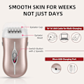 Miniatyrbilde 5 av 5: Epilator for kvinner - 2 i 1 hårfjerning Epilator Elektrisk dame barbermaskin for bikini, ben, arm, armhuler, hake, oppladbar bikinitrimmer B...