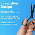Miniatyrbillede 3 af 5: Effilersaks til salonkvalitetsklipninger, præcisionsfrisørsaks i rustfrit stål med ergonomisk design til professionel barber (5,5\"