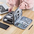 Miniatyrbilde 2 av 5: Kabelveske Vanntett Digital Elektronisk Organizer Bærbar Usb Datakabel Lader Plugg Oppbevaringsveske Reisekabel Organizer