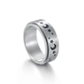 Miniatyrbillede 5 af 5: Angstdæmpende fidgetring i rustfrit stål til kvinder og mænd, fidget spinnerring smykke 7