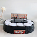 Miniatyrbillede 3 af 5: Roterende Cupcake Maskine Automatisk Roterende Display Bord Svingbakke til Børnefødselsdagsgaver