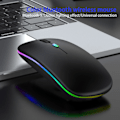 Pikkukuva 2 / 5: LED langaton hiiri Ladattava Slim Silent Mouse 2.4G - varastossa Musta