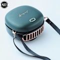Miniatyrbild 5 av 5: 2023 Ny Mini Portabel Hängande Midje- och Nackfläkt Hands Free USB 3 Hastigheter Justerbar Luftkylare Drop Shipping Sommar Utomhus VIT