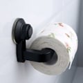 Pikkukuva 1 / 4: Musta Vedenpitävä WC-paperiteline Hylly Keittiö Säilytys Kosteudenkestävä Pyyhe Tarvikkeet Hylly Seinään Asennettava Paperiteline B