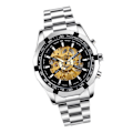Miniatyrbild 2 av 3: Automatisk Armbandsur för Män, Läderarmband, Exponerad Mekanism, Färgglad 20X4.5CM