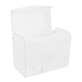 Miniatyrbillede 2 af 5: Gennemsigtig opbevaringsboks til vatpinde Makeup Pudder Puff Kosmetisk værktøj Organizer Container