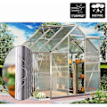 Miniatyrbild 2 av 5: Greenhouse Guardian, Starka fästklammer för dubbelkammarplattor, bladfjäderklämmor som säkerställer stormsäkert skydd i ditt växthus