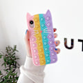 Miniatyrbilde 1 av 3: Gult Hjerte Katteetui for iPhone 11 Tegneserie Morsom Kawaii Søt Silikonetui Fidget Unik Design Estetisk for Jenter Gutter Barn Etui (for iPhone ...