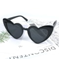 Miniatyrbilde 3 av 5: Hjerteformede solbriller for kvinner, retro cat eye mote solbeskyttelse UV retro briller