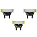 Miniatyrbilde 1 av 5: 3-pakning Barberblad 360-blad Kompatible med Philips Oneblade Erstatningsblad One Blade Pro-blad Med 360° rotasjon