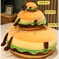Miniatyrbilde 4 av 5: Hamburger Plysjleke - Hamburger Fylt Leke - Søt Mat Plysjpute (15 cm)