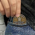 Miniatyrbild 4 av 5: Resesköldpadda Mynt, Resesköldpadda Fickkram Mynt, Unik Minnesgåva