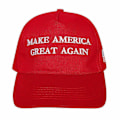 Miniatyrbillede 4 af 4: Broderede kasketter med teksten  \"Make America Great Again \" - USA's præsidentvalg