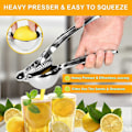 Miniatyrbillede 2 af 5: Premium Lemonpresser i høj kvalitet, stor kraftig håndholdt citron-/citruspresser, håndjuicer i rustfrit stål, limepresser barværktøj, manuel citruspresser