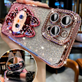 Miniatyrbilde 2 av 2: Nytt rhinestones-deksel Labubu speilbrakett egnet for Apple 16PROMAX mobiltelefondeksel iPhone15 beskyttelsesdeksel 4 iPhone16plus