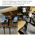 Pikkukuva 4 / 5: Yleismallinen puhelinpidike lentokoneeseen. Handsfree-katselu monisuuntaisella, kahdella 360 asteen pyörityksellä.