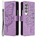 Miniatyrbillede 1 af 5: YB Imprinting Series-4 Pung Etui med Magnetisk Lukning til Samsung Galaxy Z Fold4 5G