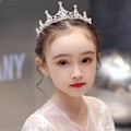 Miniatyrbilde 1 av 5: 2-delt Krone Tiara Prinsesse Jenter Krone Barnebursdag H