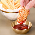 Miniatyrbillede 2 af 4: 4 stk rustfri stålsauce skåle runde krydderiskåle