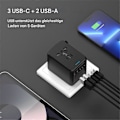 Miniatyrbilde 5 av 5: Reiselader konverteringsplugg 3C2A socket 5.8A UK standard US standard Europeisk standard Global 207 pluggkonverter-207-3C2 (5.8A) reiselader