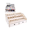 Miniatyrbilde 5 av 5: DIY Tre Organizer Maling Flasker Display Børsteholder Stativ Oppbevaringsmodell Verktøy 58 Flasker Pa