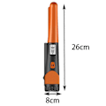 Miniatyrbillede 4 af 5: Metaldetektor Professionel Høj Sensitivitet Bærbar Håndholdt Metaldetektor med LCD-display Lommelygtefunktion Orange