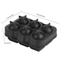 Miniatyrbillede 4 af 5: Genanvendelige Fødevaregodkendte Silikone Non-Stick Isforme Isboldmaskine Sæt til Barfest, Sort