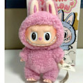 Miniatyrbillede 2 af 5: Labubu Macaron Monster Nøglering Den Spændende Monsters Macarons Vinyl Ansigt Plys Nøgleringe Kunst Samlerobjekter Legetøj Gaver til Bar... Lychee strawberry