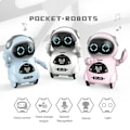 Miniatyrbilde 3 av 4: Lomme Robot Mini Robot Leker Gave Snakkende Interaktiv Dialog Stemmegjenkjenning Ta opp Sang Blå
