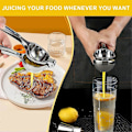 Miniatyrbillede 3 af 5: Premium Lemonpresser i høj kvalitet, stor kraftig håndholdt citron-/citruspresser, håndjuicer i rustfrit stål, limepresser barværktøj, manuel citruspresser