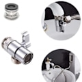 Miniatyrbillede 3 af 3: Hane Kran Adapter Vask Splitter Afleder - Perfekt Legering Sølv
