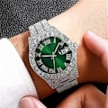 Miniatyrbillede 3 af 3: Unisex Krystalklokke Mode Diamantklokke Herrer Kvinder Fuld Iced-out Klokker Luksus Diamant Armbåndsur