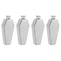Miniatyrbillede 1 af 5: 4x Mini Lommelærke 100ml Personlig Kisteformet Rustfrit Stål Bærbar Flagon Vinflaske Bartilbehør