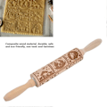 Miniatyrbilde 3 av 5: 35cm prege kjevle 9 mønster 3D-printet kjevle DIY deigrulle for kjøkkenbaking