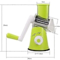 Miniatyrbillede 5 af 5: Multifunktionel rivejern, fødevareprocessor med blade i rustfrit stål og sugekopfod til ost, grøntsager, kartofler, nødder, løg, chokolade, 360 grader