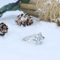 Miniatyrbillede 3 af 4: 1 stk. Sølv Angst Ring til Kvinder, Snefnug Jule Ringe til Teenagepiger, Fidget Ring til Datter fra Mor, til Min