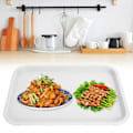 Miniatyrbild 2 av 5: Snabbmatsbricka, PP Rektangulär Halkfri Multifunktionell Serveringsbricka för Restaurang Matsal, Vit