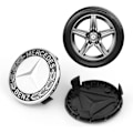 Pikkukuva 2 / 4: Navat, 4 kappaletta Navat 75mm Autotarvikkeet Benz logolla, w