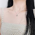 Miniatyrbild 5 av 5: Solhalsband i sterlingsilver med solberlock och 22+2 tums kedja i rostfritt stål, lämpligt som present för män och kvinnor