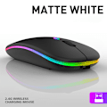 Pikkukuva 1 / 5: LED langaton hiiri Ladattava Slim Silent Mouse 2.4G - varastossa Musta